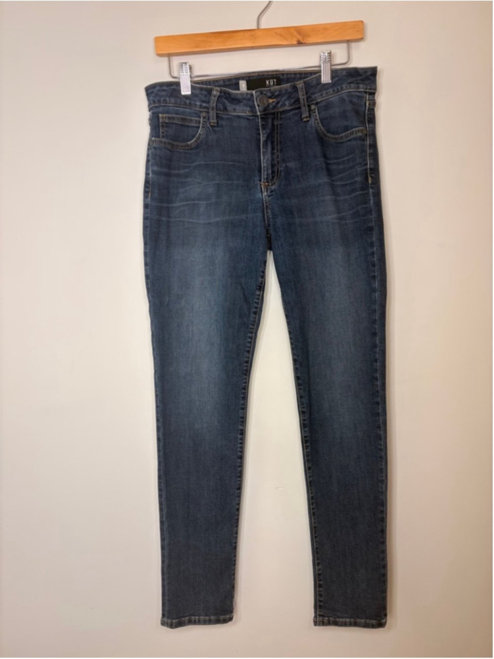 KUT From The Kloth Diana Skinny Jeans Women’s 10 Mid Rise Stretch Blue Denim